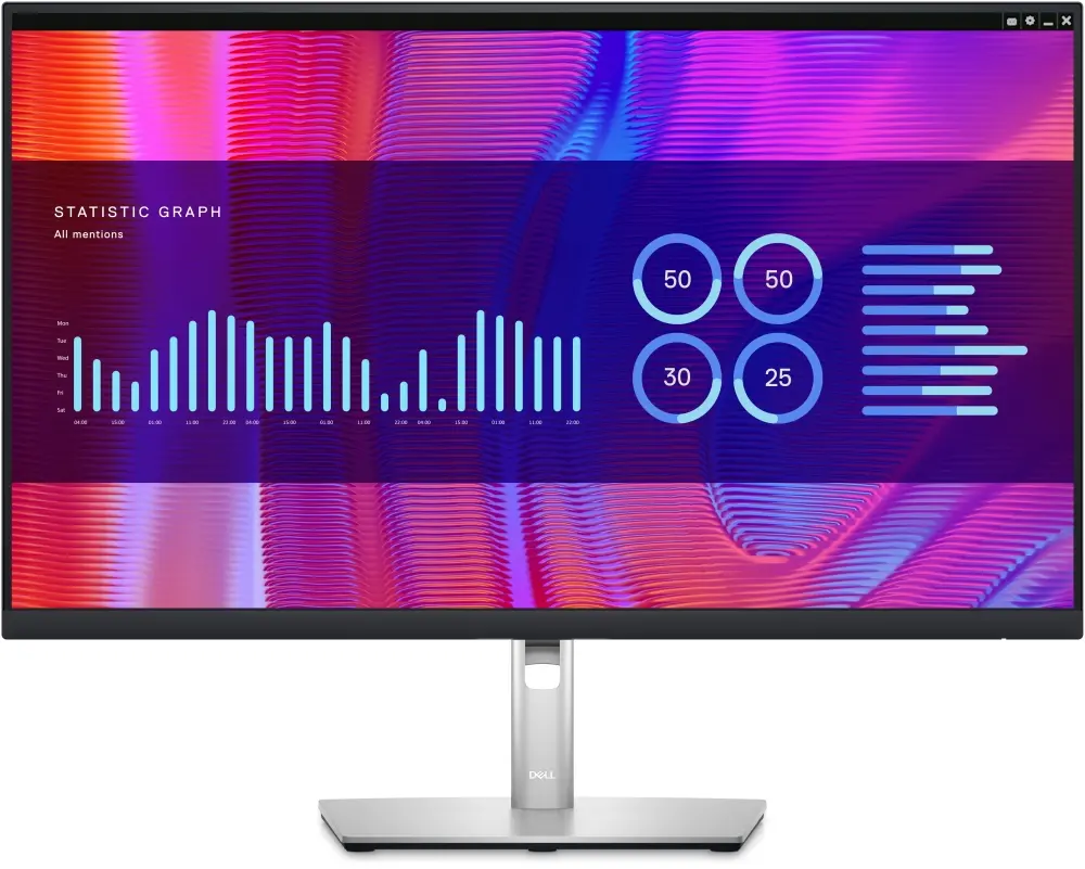 Монитор, Dell P2723DE, 27" Wide LED AG IPS Panel, 5ms, 1000:1, 350 cd/m2, 2560x1440, 99% Srgb, HDMI, DP, USB-C hub, USB 3.2 Gen, RJ45, ComfortView, Height, Pivot, Swivel, tilt, Black