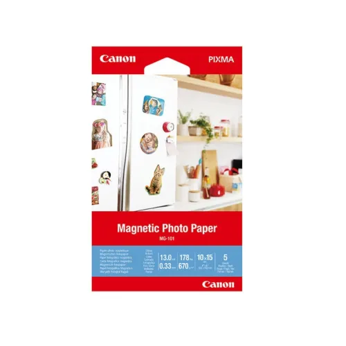Хартия, Canon Magnetic Photo Paper MG-101, 10x15 cm, 5 sheets
