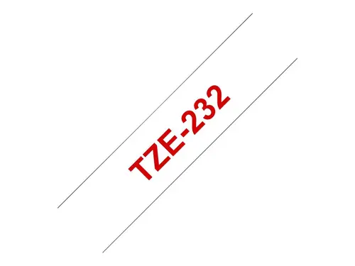 Консуматив, Brother TZe-232 Tape Red on White, Laminated, 12mm, 8m - Eco - image 2