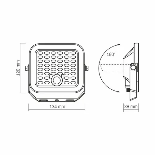 АВТОНОМЕН LED ПРОЖЕКТОР СЪС СОЛАРЕН ПАНЕЛ И ДАТЧИК ЗА ДВИЖЕНИЕ VL-FSO4-205-S 20W/5K VIDEX - image 7