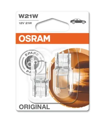 АВТОМОБИЛНА ЛАМПА 7505 W21W 21W 12V W3x16d DUOBLISTER OSRAM - image 1