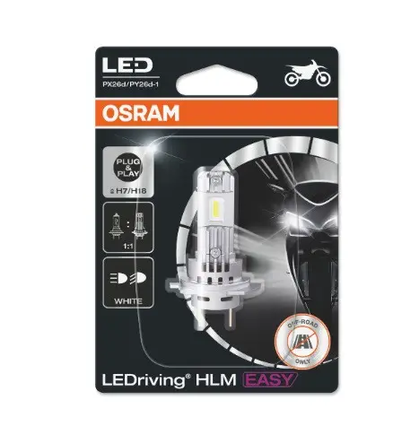 МОТОЦИКЛЕТНА LED ЛАМПА 64210DWESY MOTOR H7/H18 LED 16W12V PX26D BLI1 OSRAM - image 1
