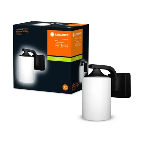ЛАМПА ЗА ОТКРИТ МОНТАЖ CLASSIC LANTERN CYLINDER E27 BK ENDURA LEDVANCE - ЧЕРЕН