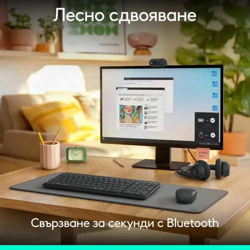 Безжична клавиатура Logitech K250 Graphite - Кирилизирана - image 1