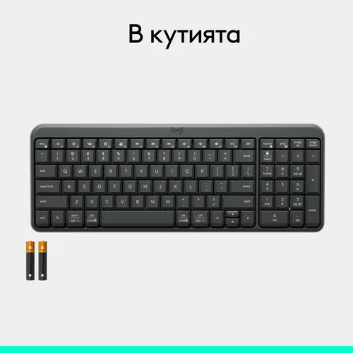 Безжична клавиатура Logitech K250 Graphite - Кирилизирана - image 8