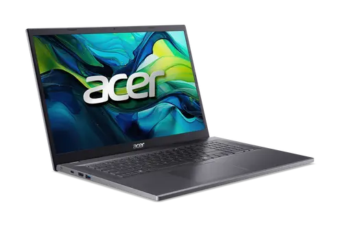 Лаптоп, Acer Aspire 17, A17-51M-542K, Intel Core i5-1334U (10C/12T,up to 4.60GHz, 12MB), 17.3" FHD (1920x1080) IPS slim bezel LCD, 16GB DDR5 4600MHz,512GB PCIe NVMe SSD, Intel UMA, FHD Cam,WiFi 6E, BT 6E, Win Home 11, Steel Gray - image 1