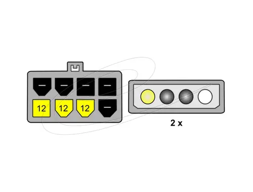 Delock Кабел PCI Express захранване 8 pin към 2 x 5¼“  за видео-карти, 12V, 15 см,  82397 - image 1