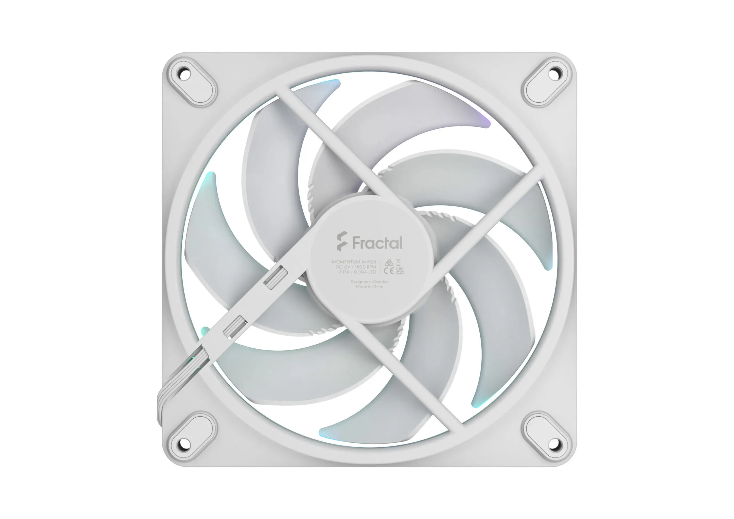 Вентилатор, FRACTAL DESIGN FD MOMENTUM 14 RGB WHITE - image 2
