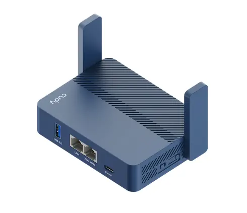 Безжичен рутер Cudy TR3000 VPN Travel router AX3000,2.5Ghz WAN,USB-C, 2 x антени,син - image 2