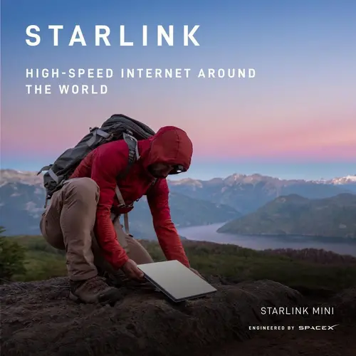 Система за сателитен интернет STARLINK - Mini Kit Бял - image 5