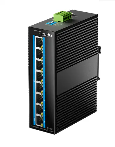 Switch Cudy IG1008P Industrial 8-Port 10/100/1000M PoE+ Switch 65W