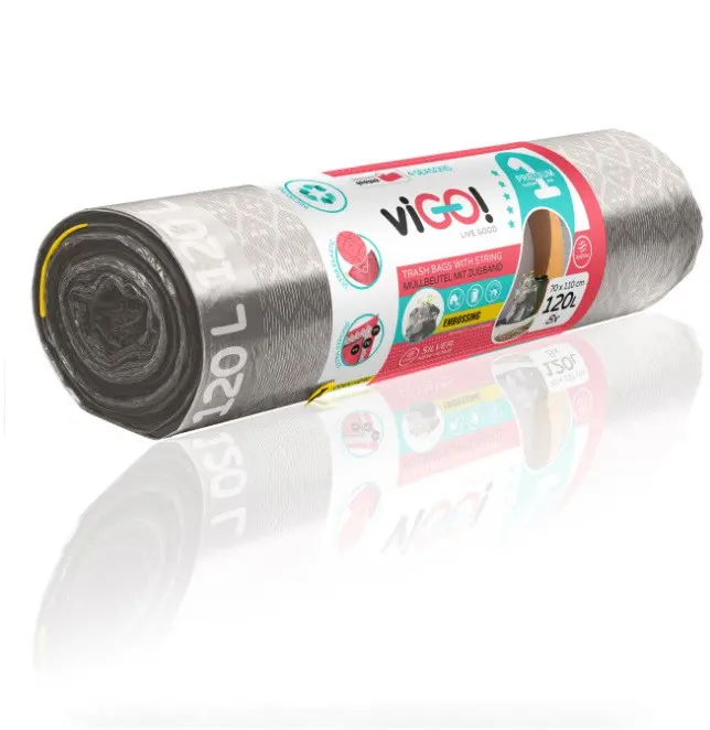 ТОРБИ ЗА СМЕТ SILVER 120L С ВРЪЗКА 8БР. PREMIUM №1 VIGO - image 3