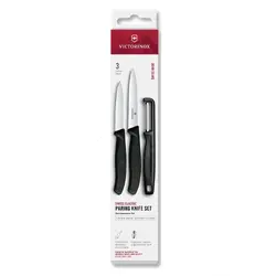 Комплект Victorinox Swiss Classic, два ножа плюс белачка, черни