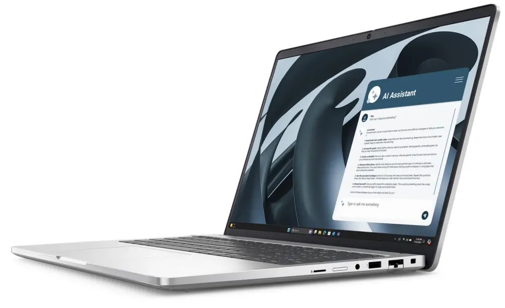 Лаптоп, Dell Pro 16 Plus PB16255, AMD Ryzen 5 220, 16GB, 512GB SSD Gen4, 16.0" FHD+, AMD Radeon 740M, FgrPr & SmtCd, FHD, IR Cam, Mic, WLAN + BT, Backlit Kb, 3 Cell, W11Pro - image 2