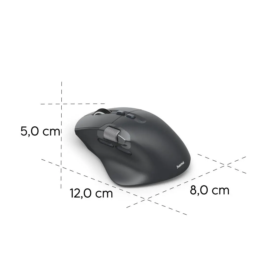 HAMA Мишка „WM-900“ мултифункционална, ергономична, Bluetooth, батерия, RGB, черна - image 13