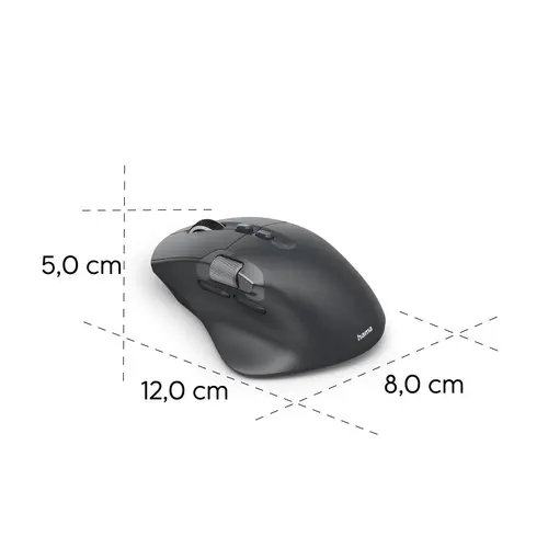 HAMA Мишка „WM-900“ мултифункционална, ергономична, Bluetooth, батерия, RGB, черна - image 13