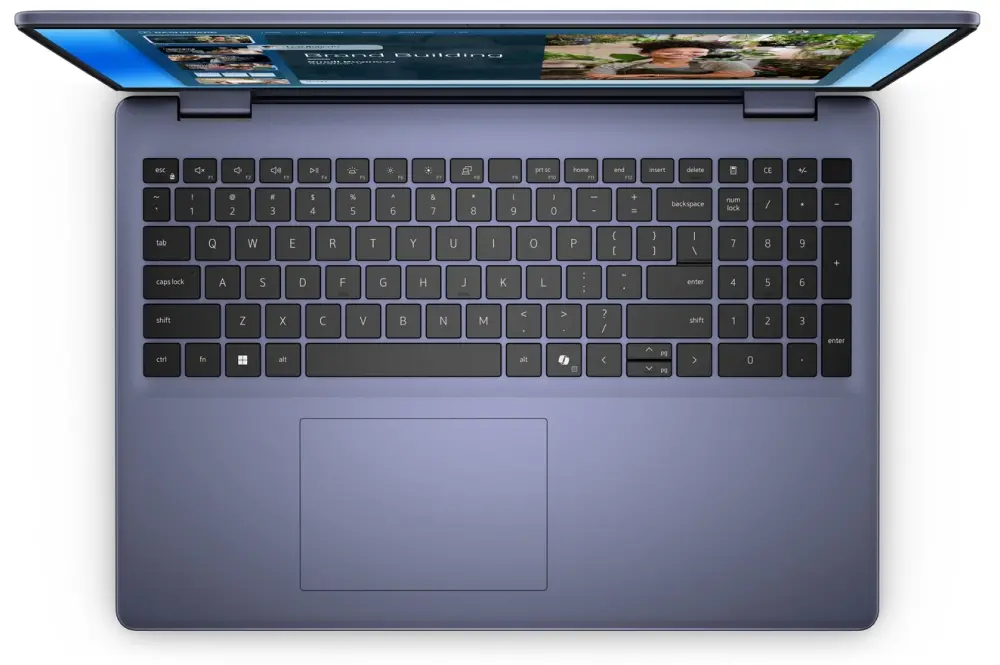 Лаптоп, Dell 16 DC16251, Intel Core 5 120U (10 cores, up to 5.0 GHz), 16.0" FHD+(1920x1200) AG, 300nits, 16GB, 2x8GB, DDR5, 5200 MT/s, 512GB M.2 PCIe, Intel Graphics, Cam, FPR, Wi-Fi 6E, Backlit Kb, Ubuntu, Silver, Aluminium,3Y PS - image 3