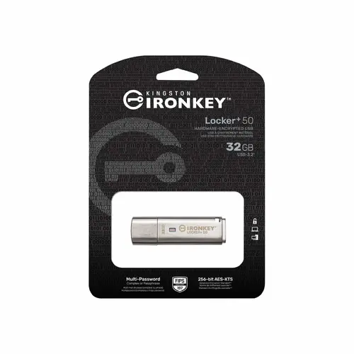 USB памет KINGSTON IronKey Locker+ 50 - 32GB XTS-AES 256-bit - image 2