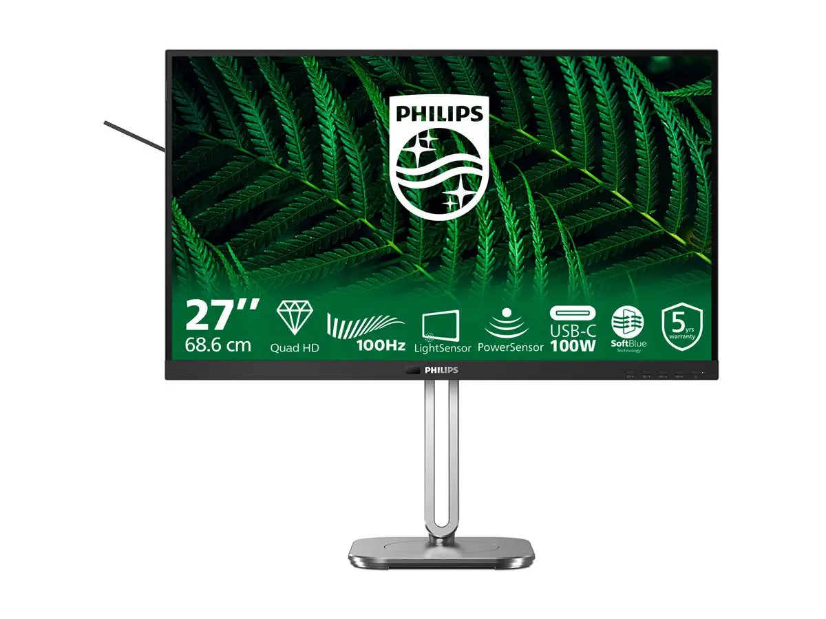 PHILIPS 27B2G5601/00 Monitor 27inch 2560x1440 100Hz 2xHDMI DP USB dark gray