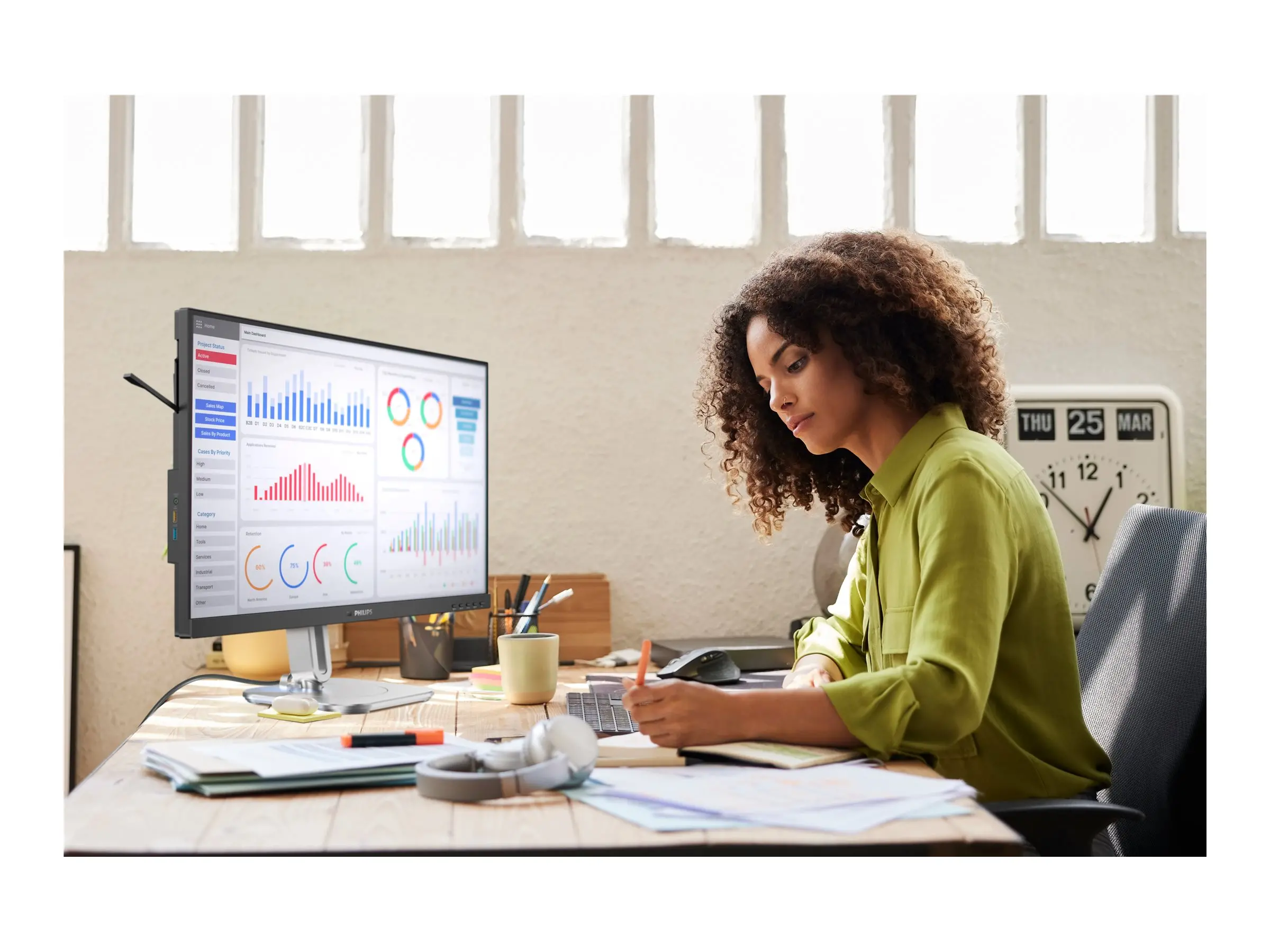 PHILIPS 27B2G5601/00 Monitor 27inch 2560x1440 100Hz 2xHDMI DP USB dark gray - image 5