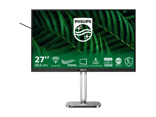 PHILIPS 27B2G5601/00 Monitor 27inch 2560x1440 100Hz 2xHDMI DP USB dark gray