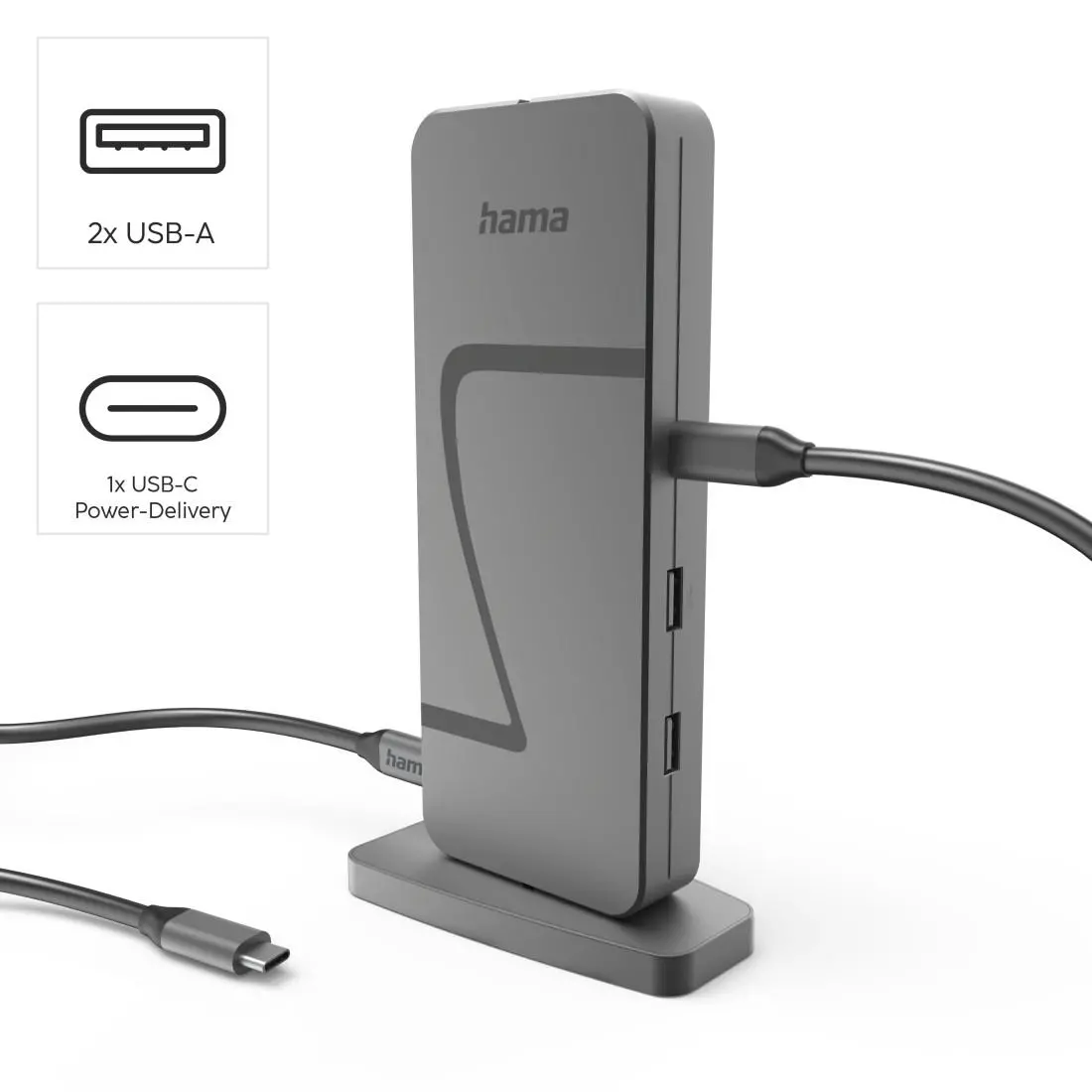HAMA Докинг станция "Connect2Office Speed", USB4, USB-C, PD, 40 Gbit/s, 10 порта - image 8