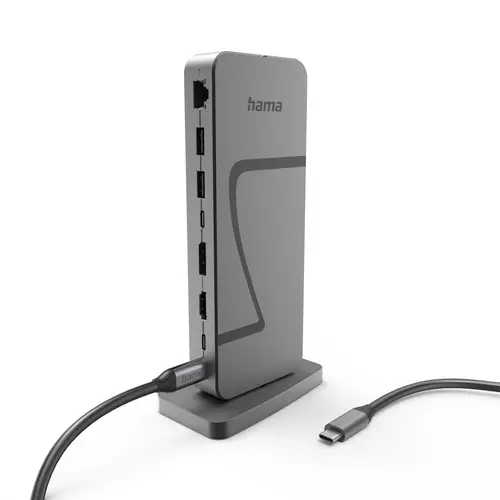 HAMA Stație de andocare "Connect2Office Speed", USB4, USB-C, PD, 40 Gbit/s, 10 porturi - 1