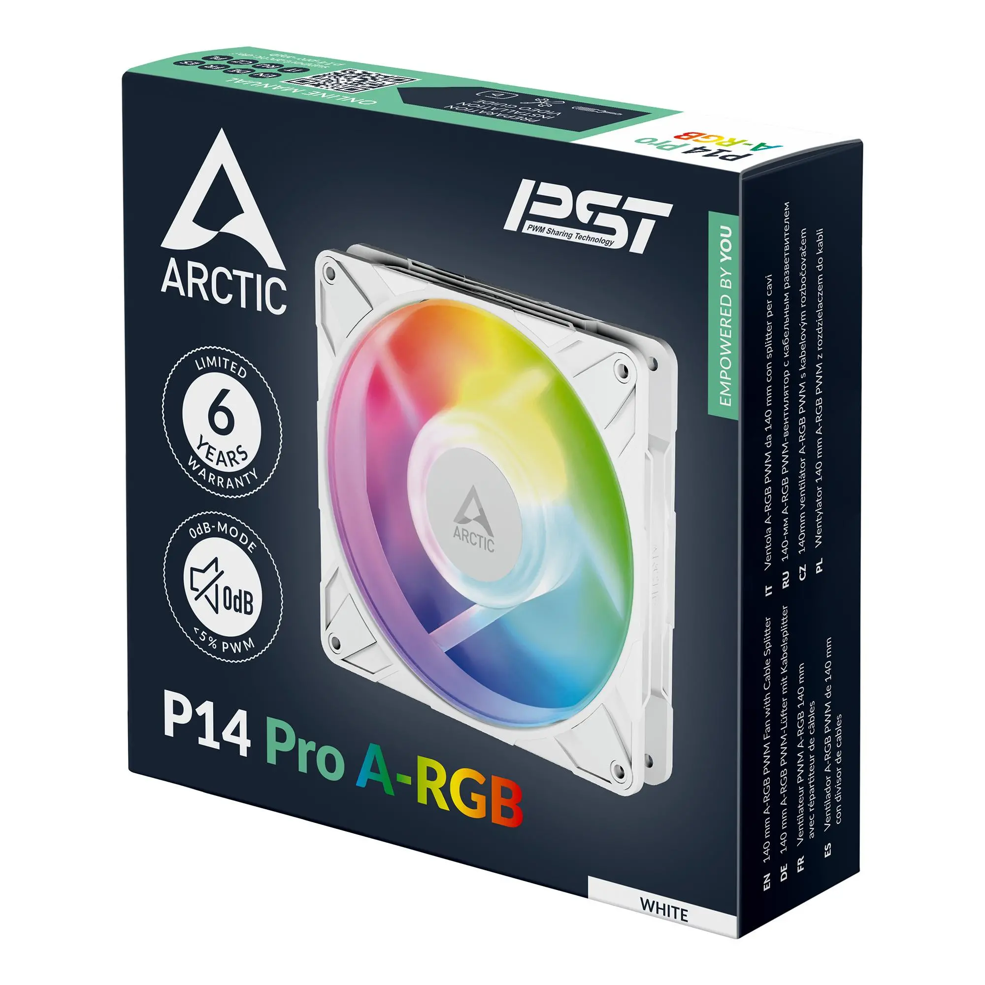 Вентилатор ARCTIC P14 Pro White A-RGB - 140mm PWM - image 7