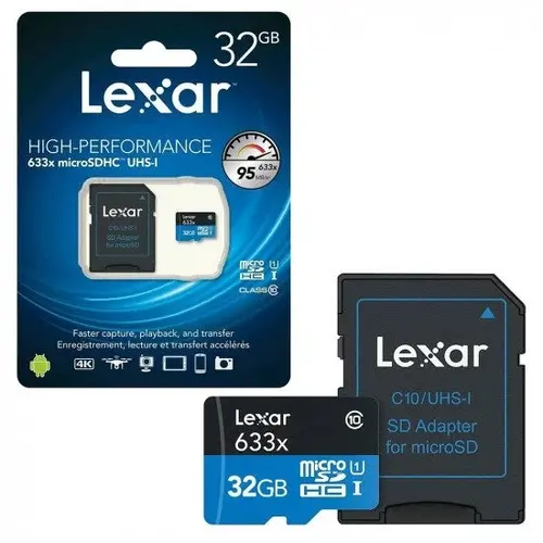 КАРТА ПАМЕТ micro SDHC 32GB Cl10 100/20MB/s UHS-I,V10 LEXAR