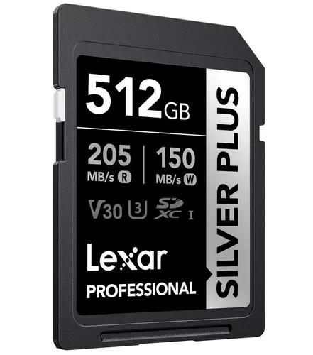 КАРТА ПАМЕТ SDXC 512GB 205/150MB/s UHS-I,C10,V30,U3 LEXAR - image 2