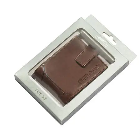 Мъжки кафяв портфейл Auto Set с лого на Audi - image 5