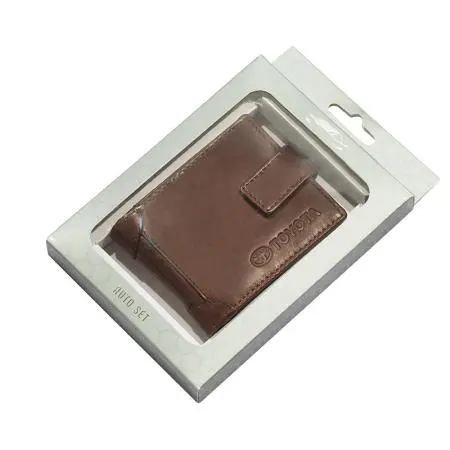 Мъжки кафяв портфейл Auto Set с лого на Toyota - image 5
