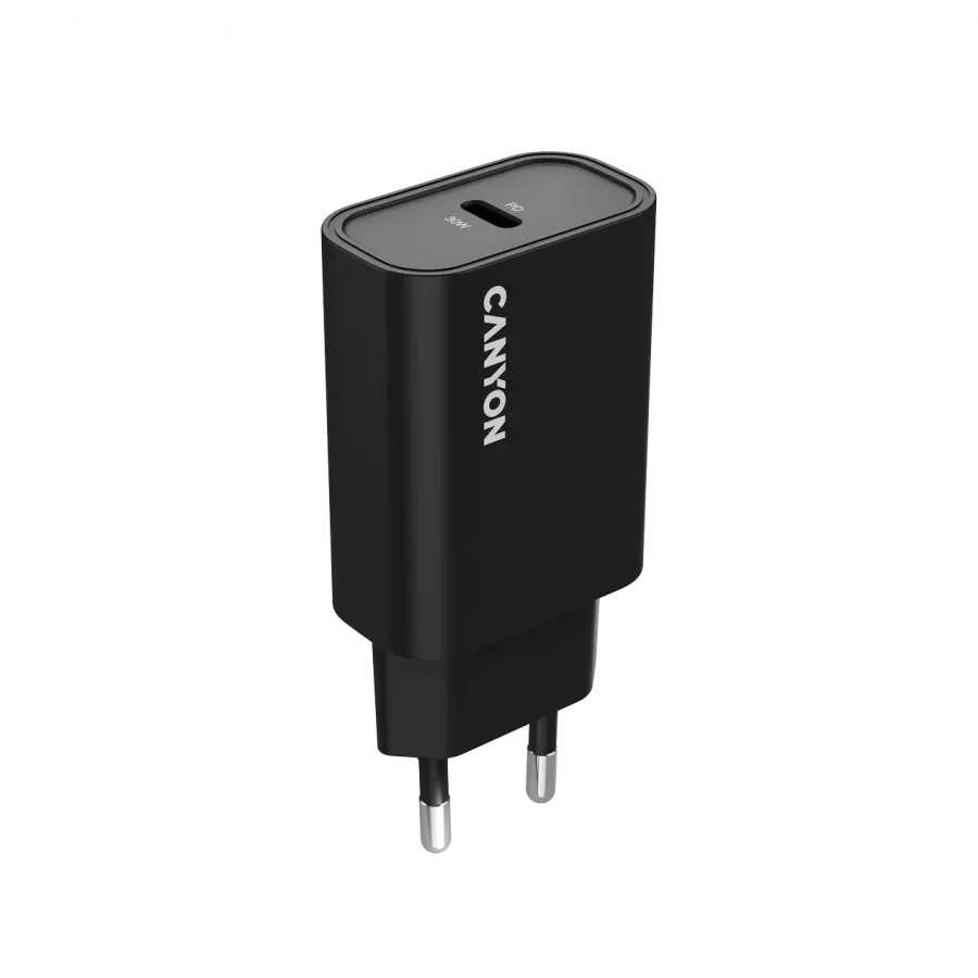 CANYON φορτιστής OnCharge 30CL Max Power 30W 1xPD EU μαύρο