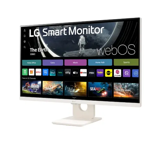 Монитор, LG 27U511SA-W, 27" IPS Smart webOS23, 100Hz, 5ms, 1300:1, 250cd/m, FHD 1920x1080, ThinQ, sRGB 99%, HDR 10, HDMI, USB, Bluetooth, AirPlay 2, Speacers 5W x 2, Tilt, White - image 2