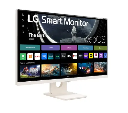 Монитор, LG 27U511SA-W, 27" IPS Smart webOS23, 100Hz, 5ms, 1300:1, 250cd/m, FHD 1920x1080, ThinQ, sRGB 99%, HDR 10, HDMI, USB, Bluetooth, AirPlay 2, Speacers 5W x 2, Tilt, White - image 4