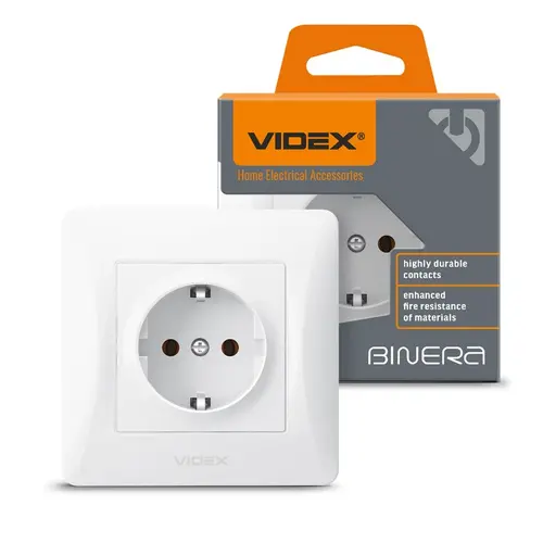 PRIZĂ SCHUKO VF-BNSK1G-W 16A BINERA VIDEX - ALB - 1