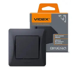 ДЕВИАТОРЕН КЛЮЧ 10А VF-BNSW1P-BG BINERA VIDEX - ГРАФИТ