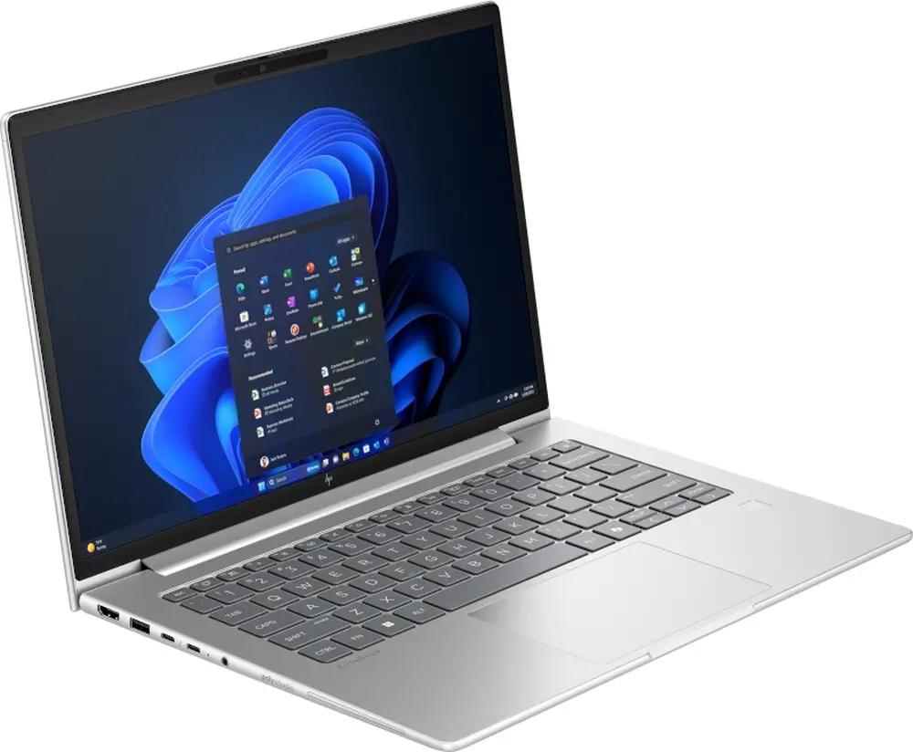 Лаптоп, HP EliteBook 6 G1i AI 14" Pike Silver, Ultra 7-255U(up to 5.2GH/12MB/12C), 14" WUXGA AG 300nits, 16GB 5600Mhz 1DIMM, 512MB PCIe SSD, WiFi 7 + BT 5.4, FPR, Smart Card Reader, Backlit Kbd, 3C Batt, Win 11 Pro, 3Y Offsite - image 1