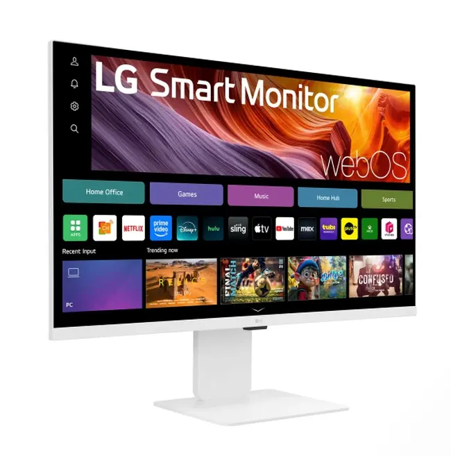 Монитор, LG 32U850SA-W, 31.5" IPS Smart webOS, Web cam, 5ms, 1000:1, 400cd/m, DCI-P3 95%, 4K UHD (3840x2160), ThinQ, HDR 10, HDMI, USB Type-C-PD 90W, Wi-Fi B/in, ThinQ, LG Switch, AirPlay 2, Voice control, Bluetooth, Speacers 5W x 2, LG Switch, Height Adjustabl - image 1