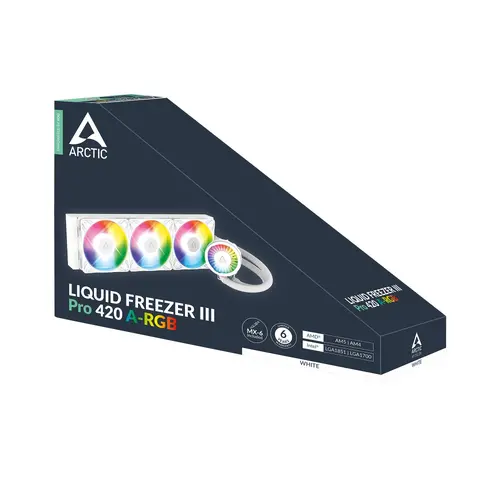 Охладител за процесор Arctic Liquid Freezer III Pro 420 A-RGB - White - image 5