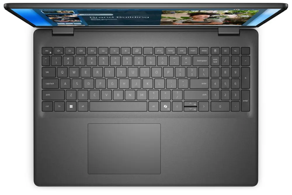 Лаптоп, Dell 16 DC16250, Intel Core 5 120U (10 cores, up to 5.0 GHz), 16.0" FHD+(1920x1200) AG, 300nits, 16GB, 2x8GB, DDR5, 5200 MT/s, 1TB M.2 PCIe, Intel Graphics, Cam, FPR, Wi-Fi 6, Backlit Kb, Win 11 Pro, Carbon Black, 3Y BO - image 3