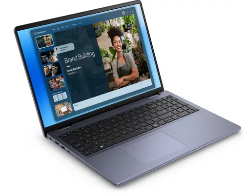 Лаптоп, Dell 16 DC16251, Intel Core 7 150U (10 cores, up to 5.4 GHz), 16.0" FHD+(1920x1200) AG, 300nits, 16GB, 2x8GB, DDR5, 5200 MT/s, 1TB M.2 PCIe, NVIDIA MX570A with 2GB GDDR6, Cam, FPR, Wi-Fi 6E, Backlit Kb, Win 11 Pro, Midnight Blue, Aluminium 3Y PS - image 1