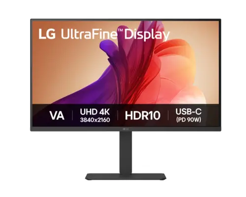 Монитор, LG 32U720A-B, 31.5" UltraFine 4K LED, VA, AG, 5ms, 250 cd/m2, 3000:1, UHD (3840 x 2160), DCI-P3 90% , HDR 10, USB-C (PD 90W), HDMI, DisplayPort, LG Switch, Dynamic Action Sync, Reader mode, 5W X 2 speaker, Headphone out, Tilt/Height/Swivel/Pivot, Black