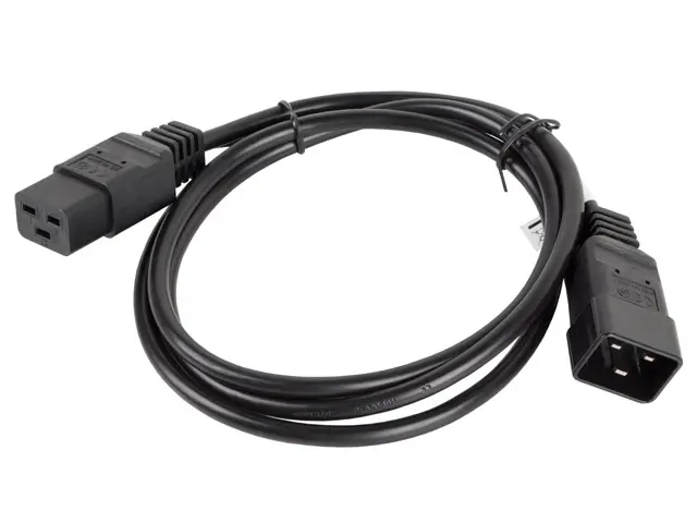 Кабел, Lanberg EXTESION CABLE IEC 320 C19 / C20 1.8m VDE, black - image 1
