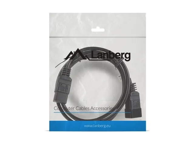 Кабел, Lanberg EXTESION CABLE IEC 320 C19 / C20 1.8m VDE, black - image 3