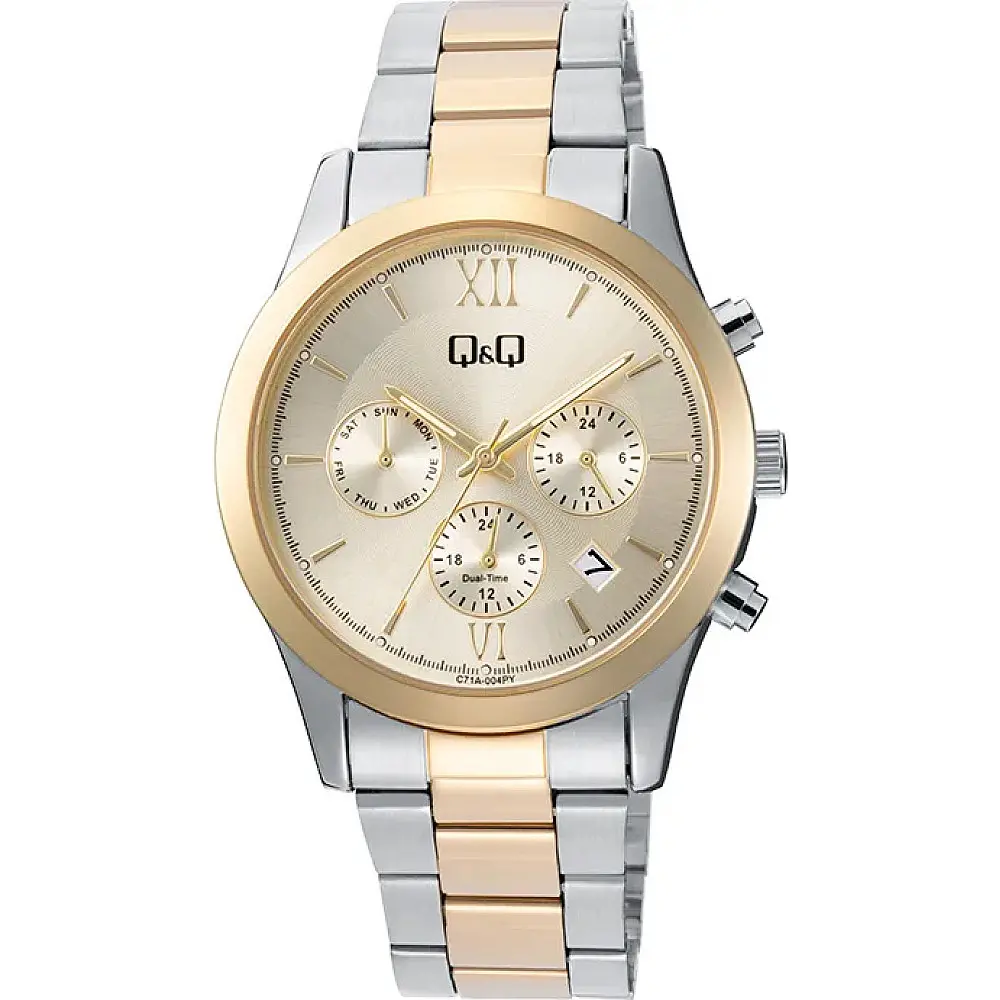 Дамски аналогов часовник Q&Q Dual-Time - C71A-004PY