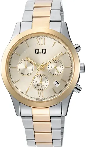 Ceas analogic de damă Q&Q Dual-Time - C71A-004PY - 1