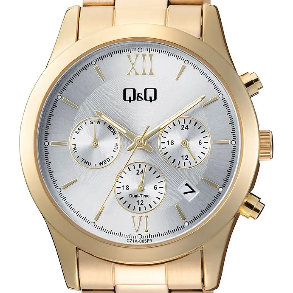 Дамски аналогов часовник Q&Q Dual-Time - C71A-005PY - image 1