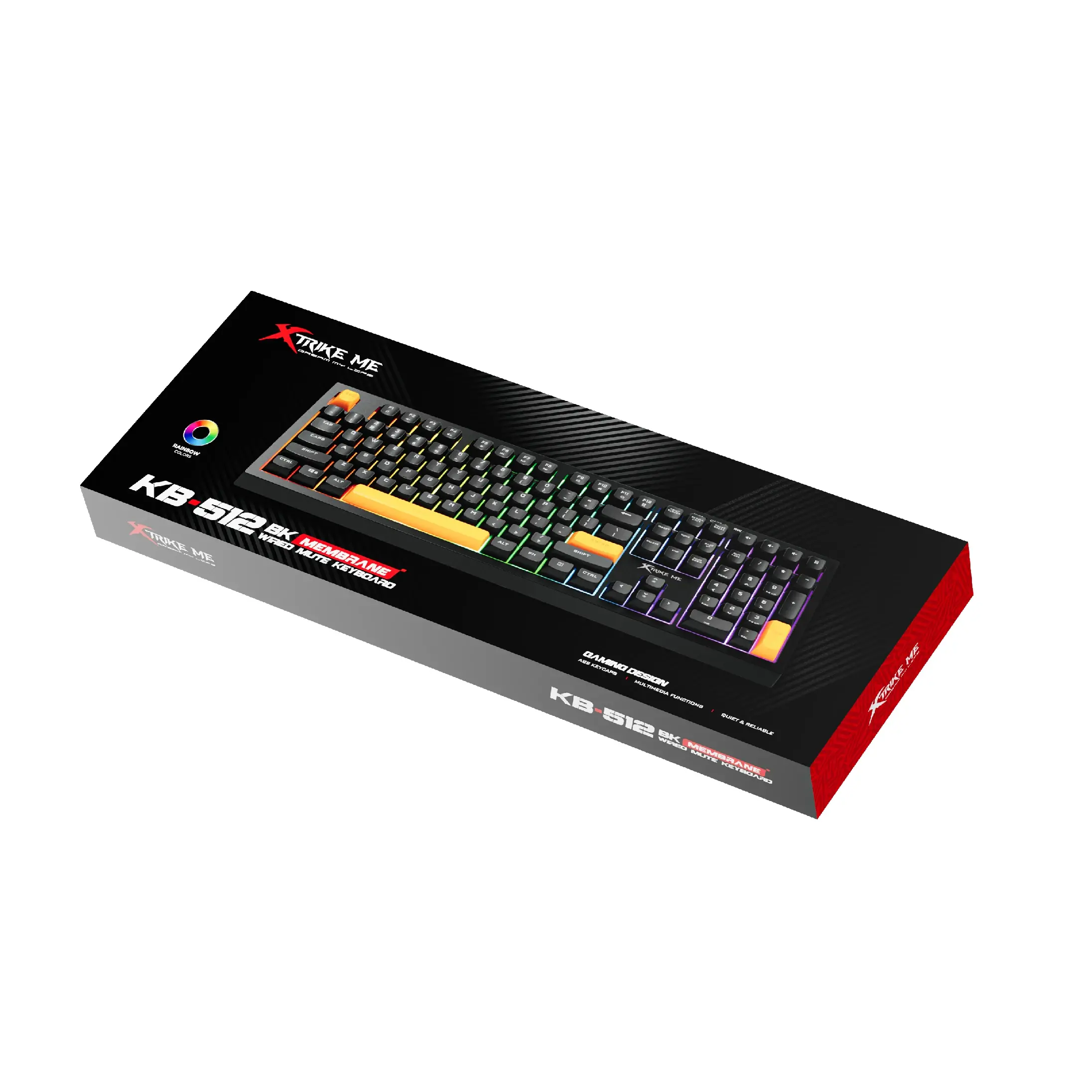 Xtrike ME геймърска клавиатура Gaming Keyboard 104 keys - KB-512 BK - Silent - image 6