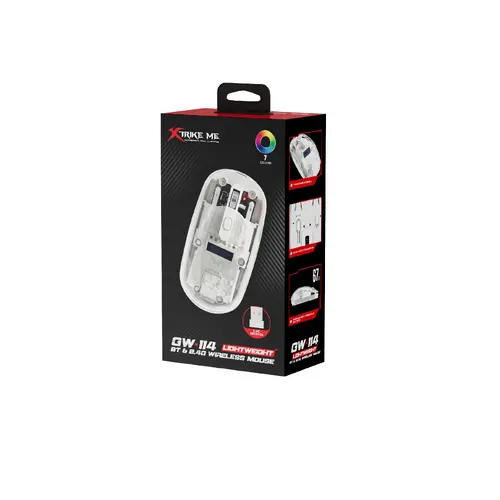 Xtrike ME безжична геймърска мишка Wireless Gaming Mouse GW-114 - 1600dpi, Bluetooth, 2.4G - image 8